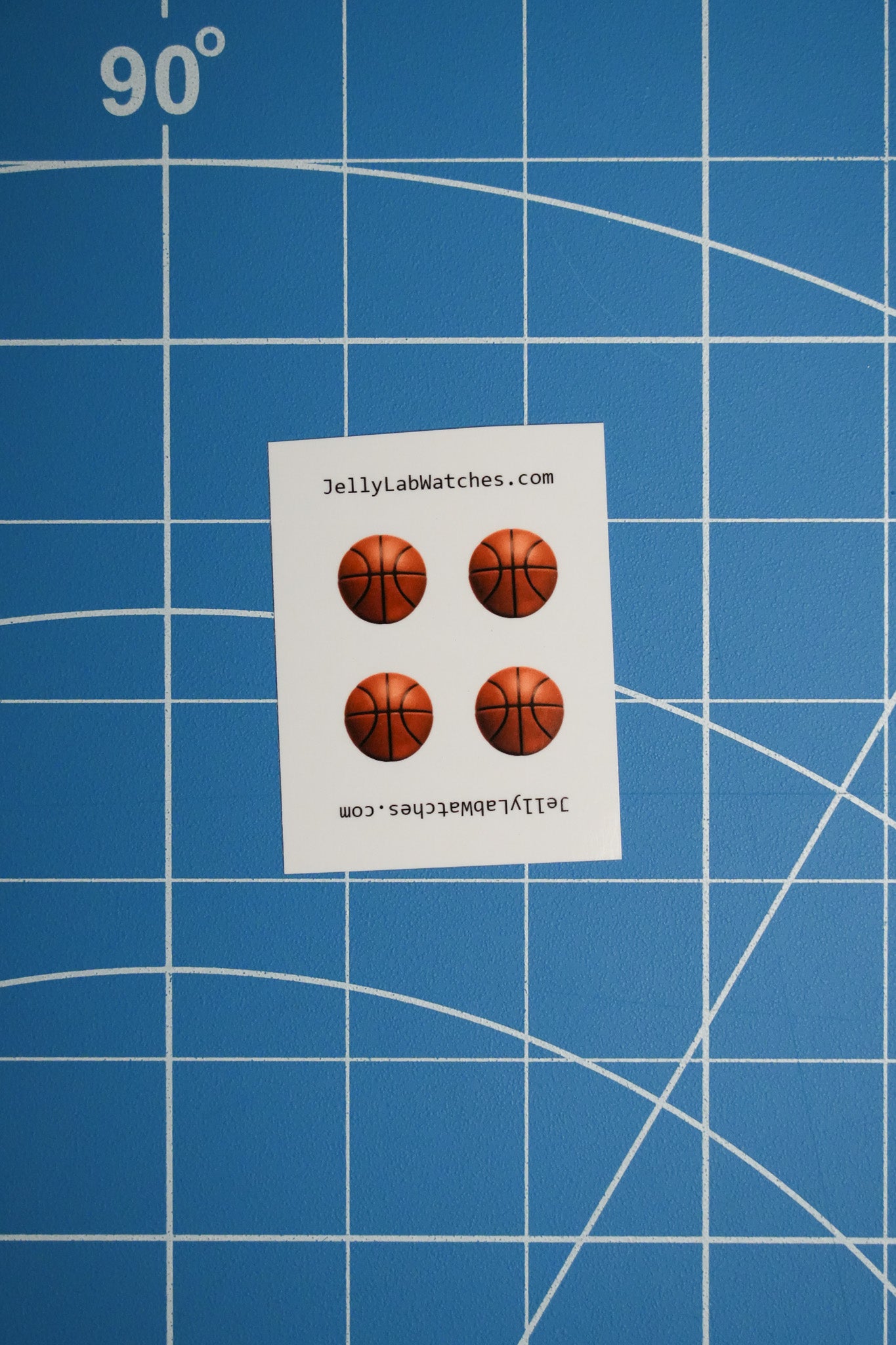 JellyLab custom basketball watch dial decals for Casio mod, set of 4